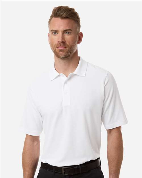 Harriton 13914 LT / White Harriton M105T: Men's Tall Maverick CVC Pique Polo