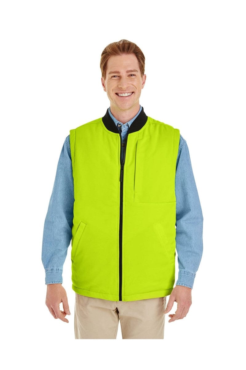 Harriton Outerwear XS / Blk/ Sfty Yellow Harriton M776: Adult Dockside Interactive Reversible Freezer Vest