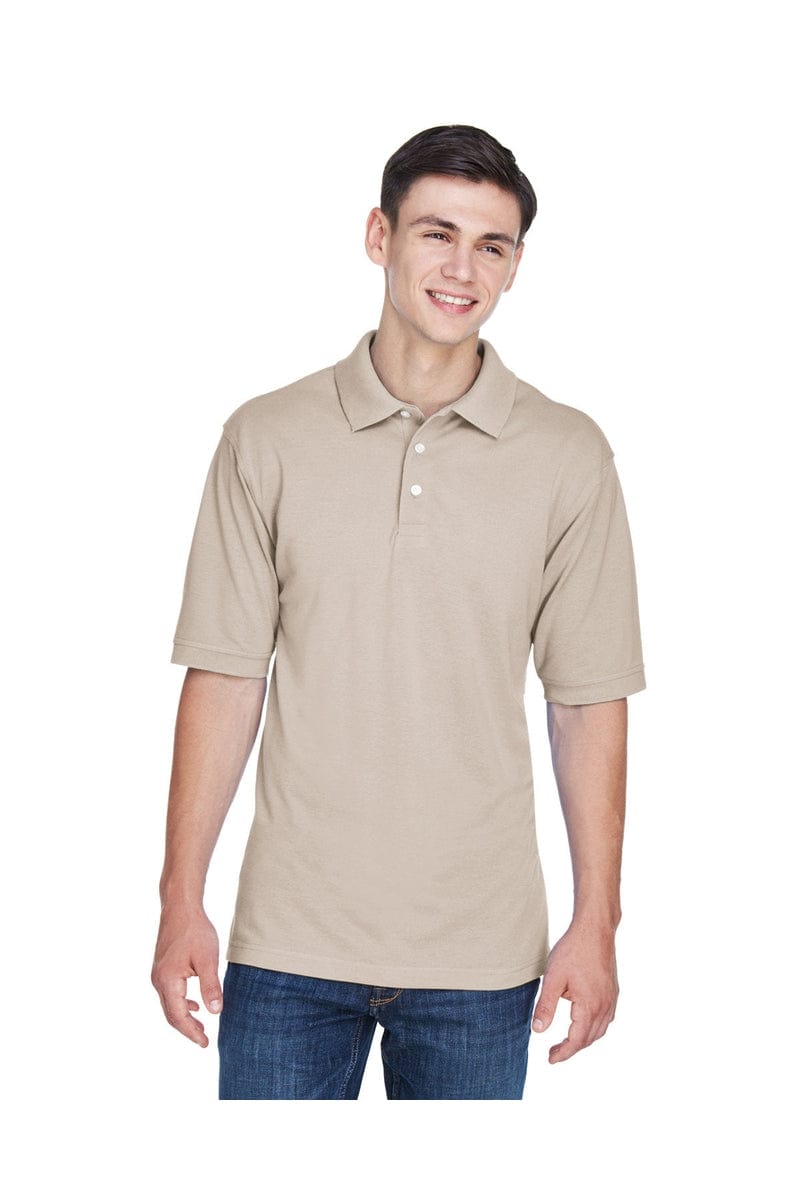 Harriton Polos/Knits 4XL / Stone Harriton M265: Men's 5.6 oz. Easy Blend(tm) Polo, Basic Colors