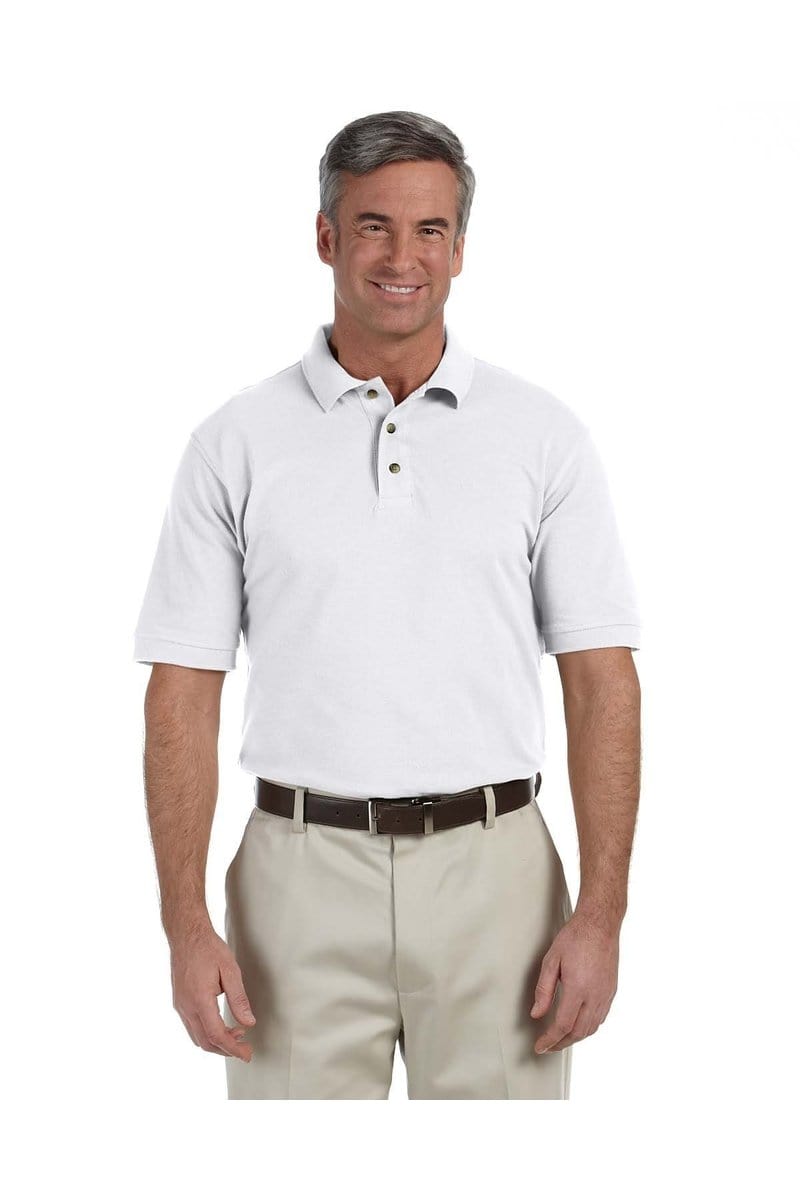 Harriton Polos/Knits Harriton M200T: Men's Tall 6 oz. Ringspun Cotton Pique Short-Sleeve Polo