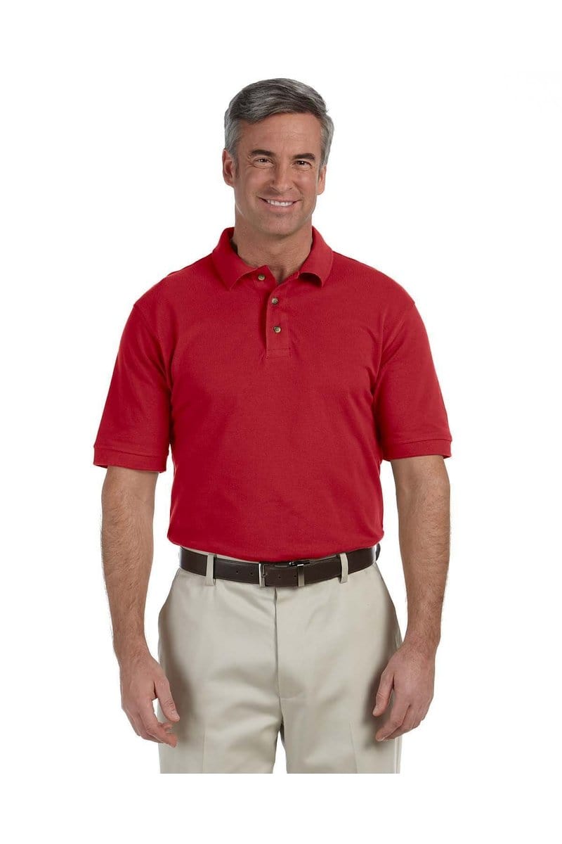 Harriton Polos/Knits Harriton M200T: Men's Tall 6 oz. Ringspun Cotton Pique Short-Sleeve Polo