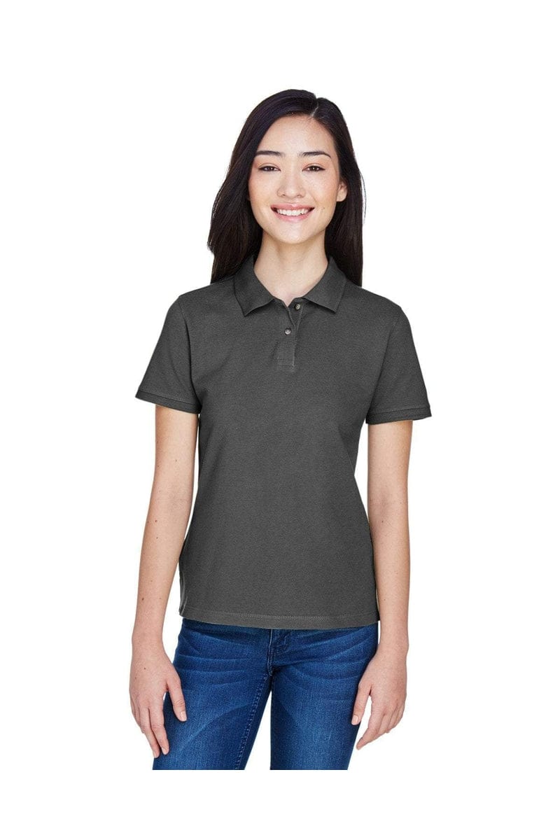 Harriton Polos/Knits Harriton M200W: Ladies' 6 oz. Ringspun Cotton Pique Short-Sleeve Polo