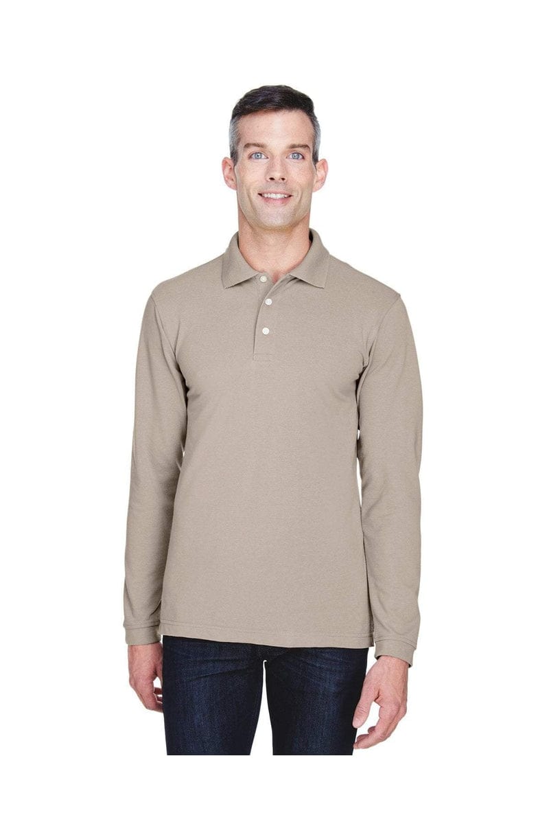 Harriton Polos/Knits Harriton M265L: Men's 5.6 oz. Easy Blend(tm) Long-Sleeve Polo