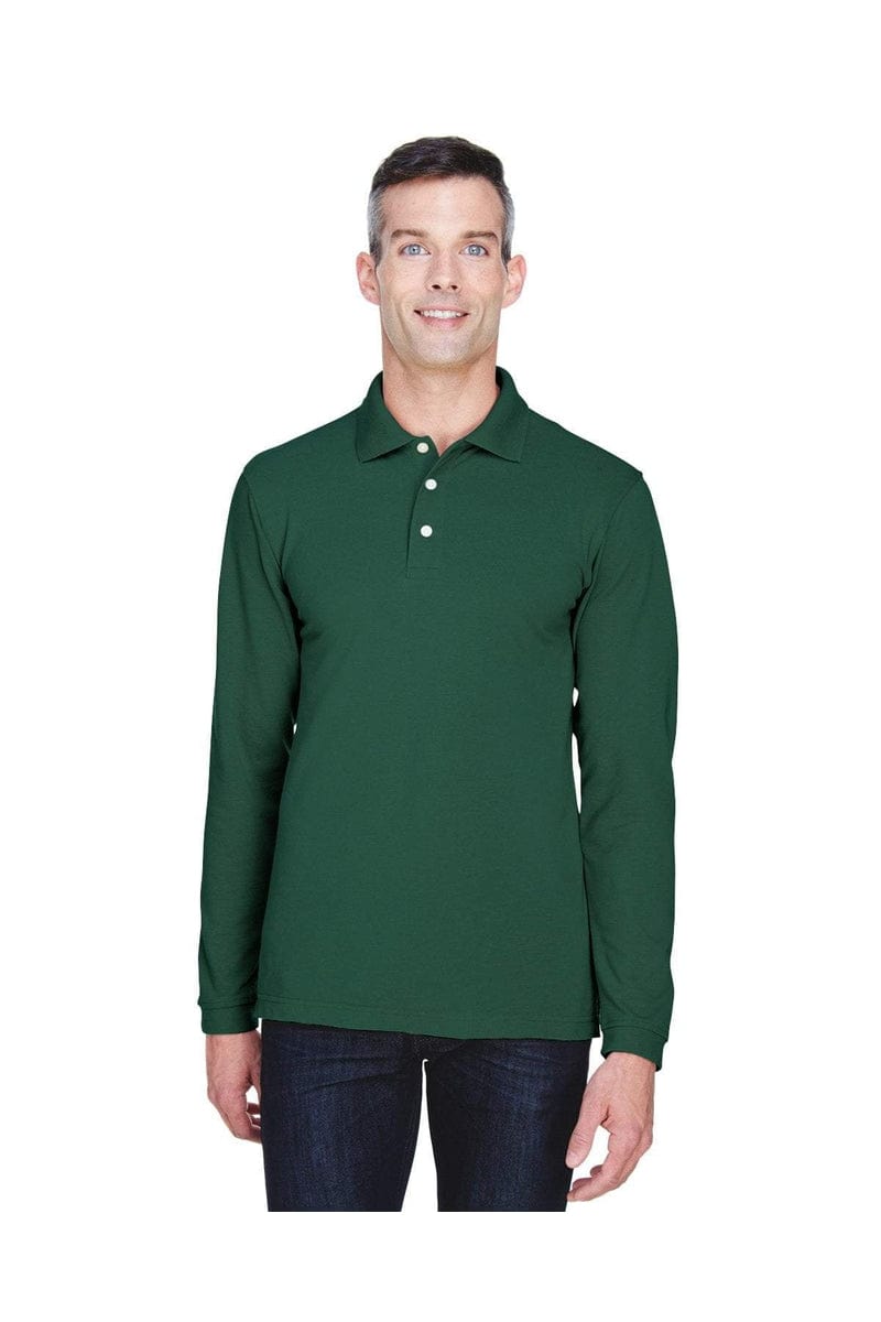 Harriton Polos/Knits Harriton M265L: Men's 5.6 oz. Easy Blend(tm) Long-Sleeve Polo