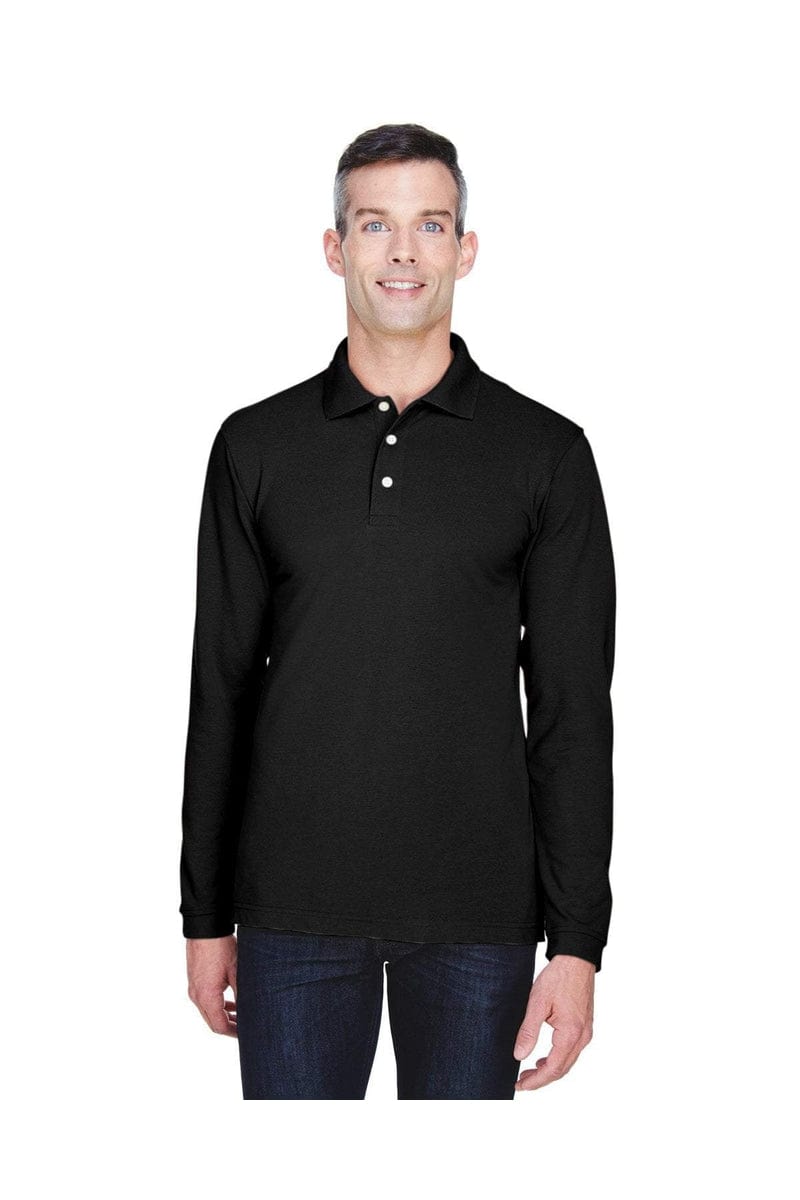 Harriton Polos/Knits Harriton M265L: Men's 5.6 oz. Easy Blend(tm) Long-Sleeve Polo