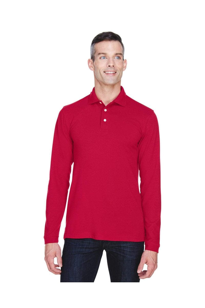 Harriton Polos/Knits Harriton M265L: Men's 5.6 oz. Easy Blend(tm) Long-Sleeve Polo