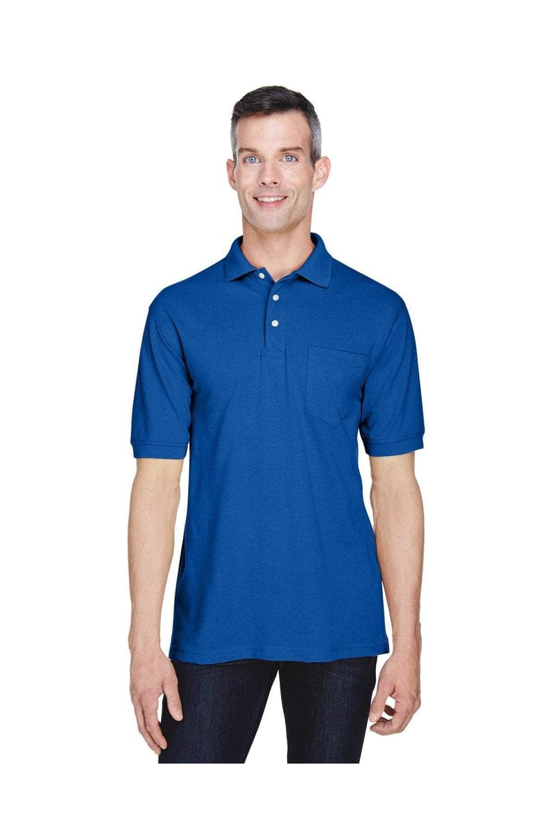 Harriton Polos/Knits Harriton M265P: Men's 5.6 oz. Easy Blend(tm) Polo with Pocket