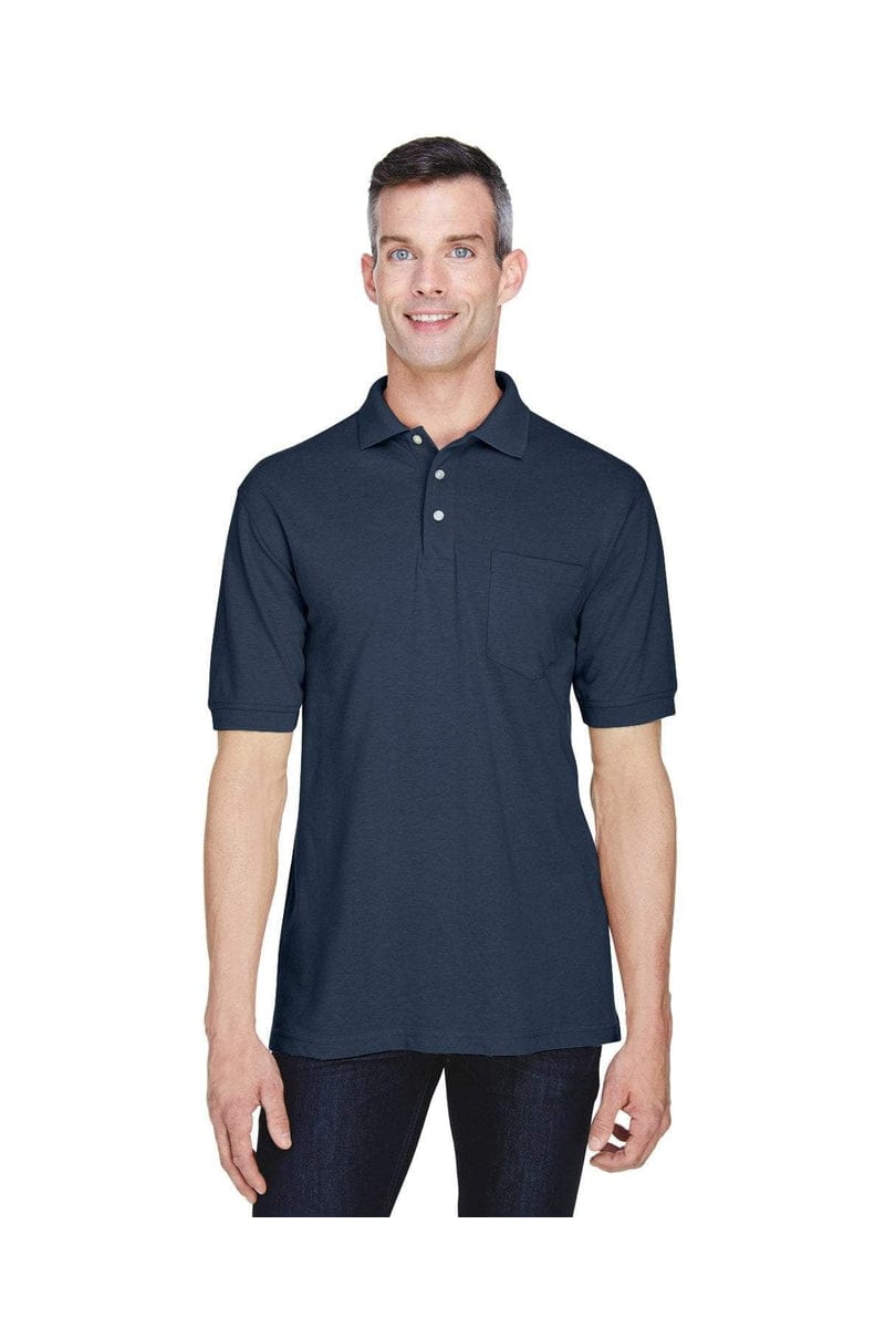 Harriton Polos/Knits Harriton M265P: Men's 5.6 oz. Easy Blend(tm) Polo with Pocket