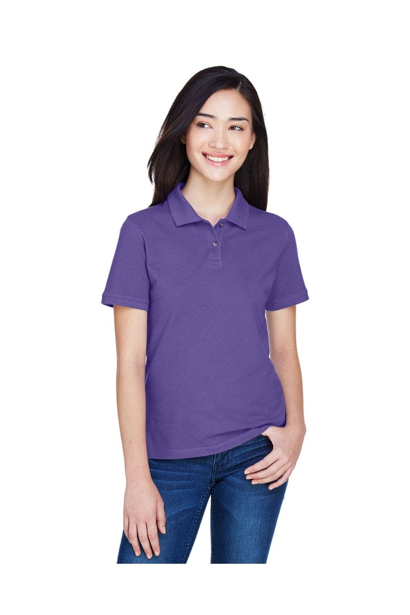 Harriton Polos/Knits M / Team Purple Harriton M265W: Ladies' 5.6 oz. Easy Blend(tm) Polo, Basic Colors