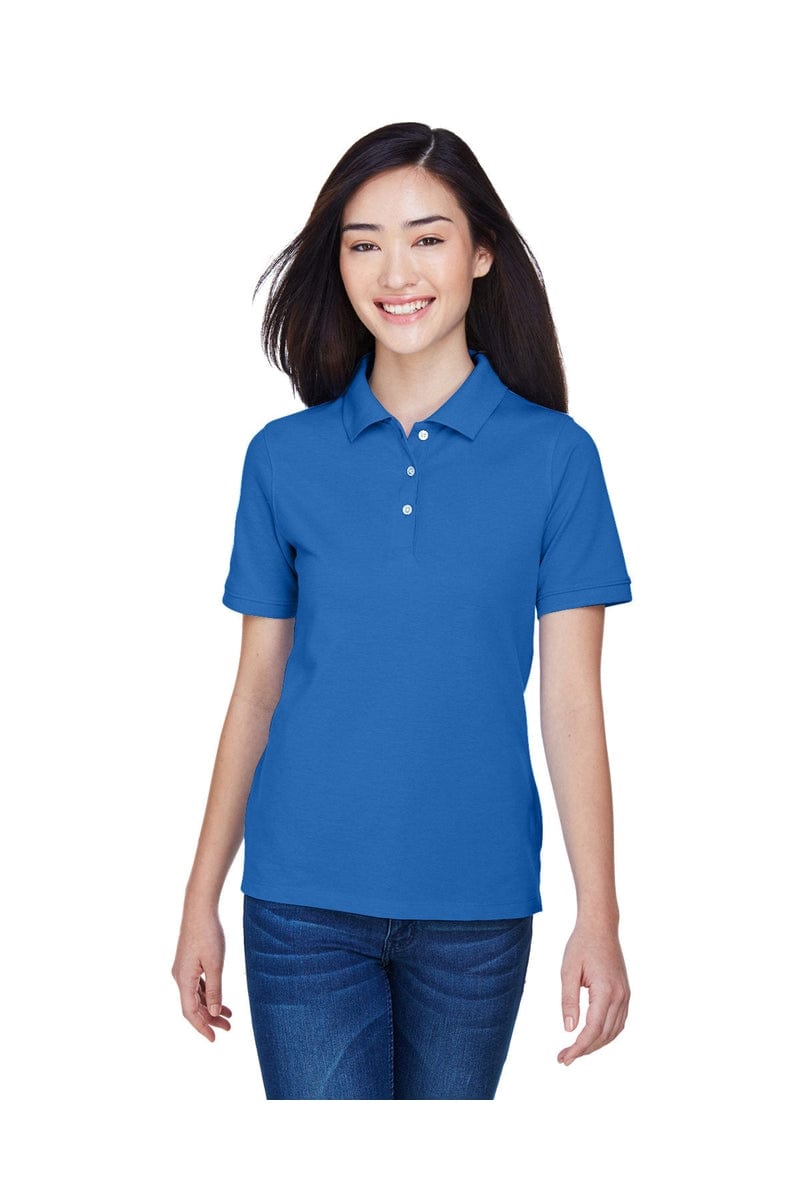 Harriton Polos/Knits M / True Royal Harriton M265W: Ladies' 5.6 oz. Easy Blend(tm) Polo, Basic Colors