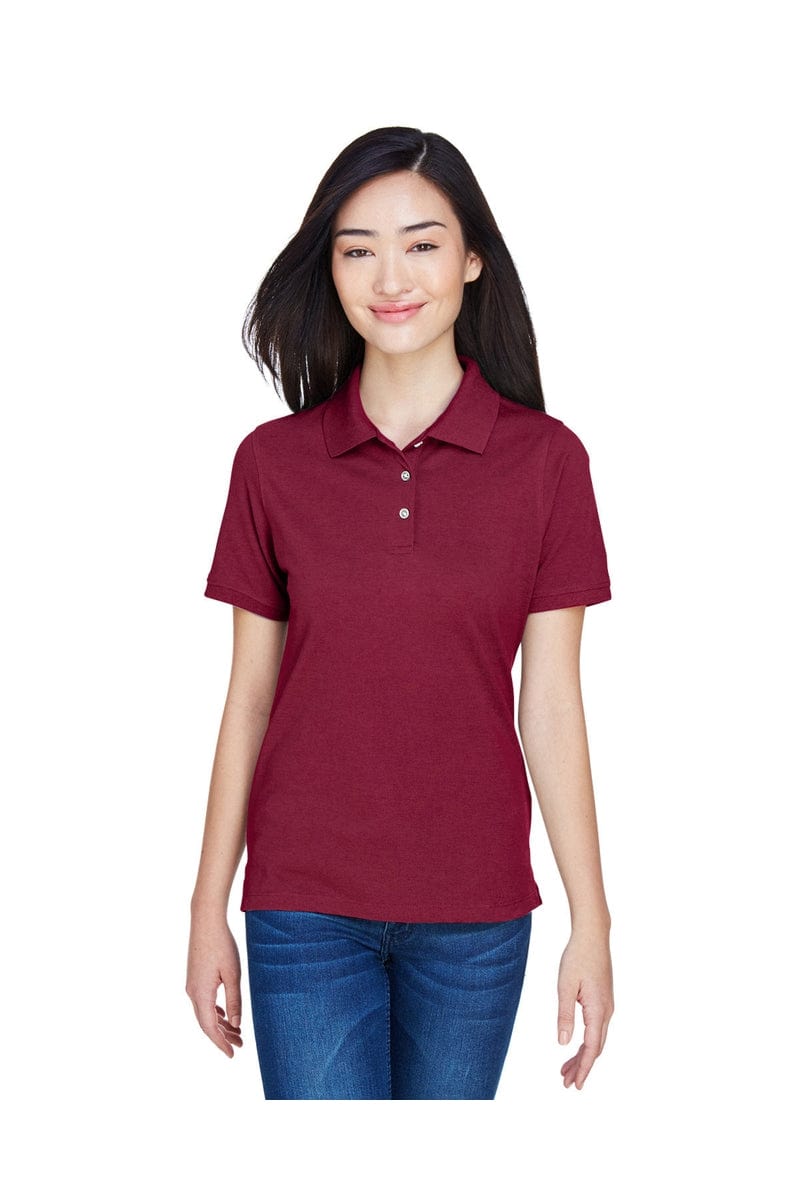 Harriton Polos/Knits M / Wine Harriton M265W: Ladies' 5.6 oz. Easy Blend(tm) Polo, Basic Colors