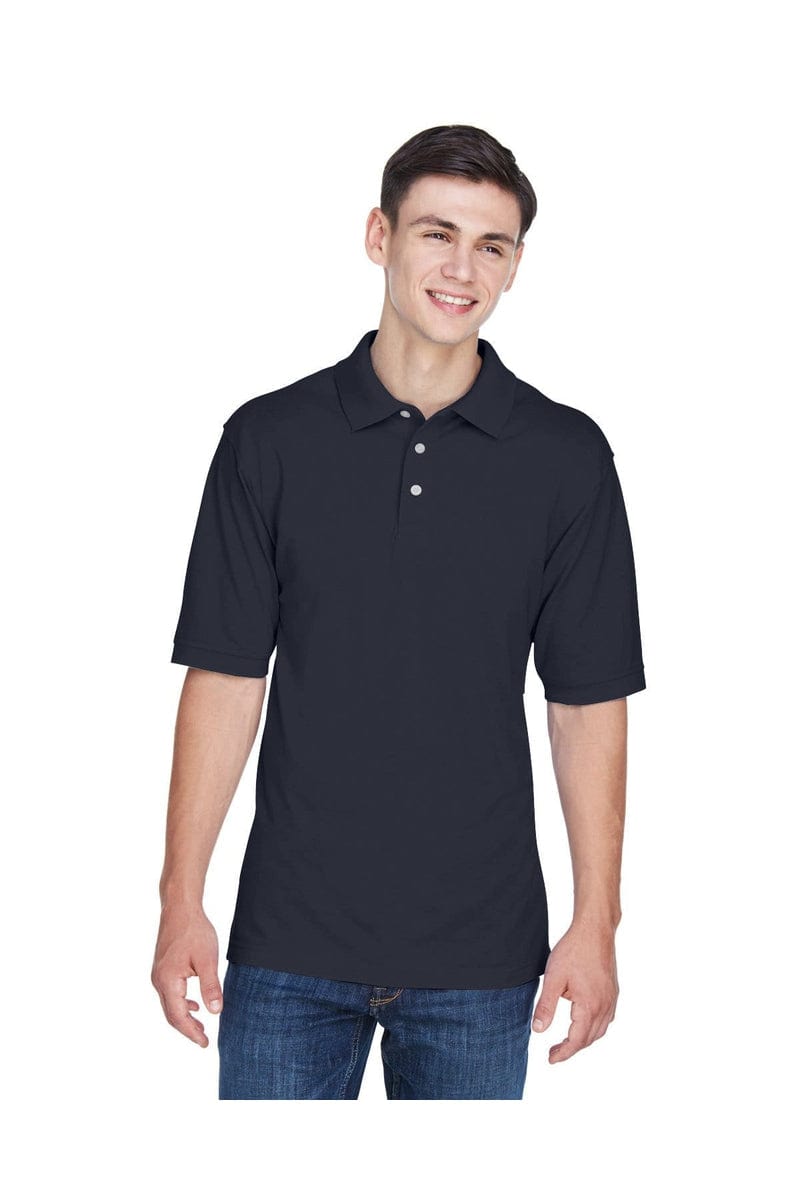 Harriton Polos/Knits XLT / Navy Harriton M265T: Men's Tall 5.6 oz. Easy Blend(tm) Polo