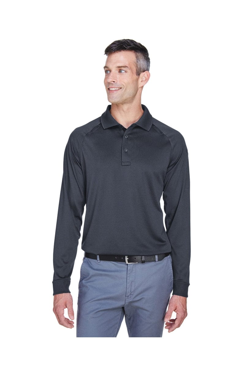 Harriton Polos/Knits XS / Dark Charcoal Harriton M211L: Men's Tactical Long-Sleeve Performance Polo