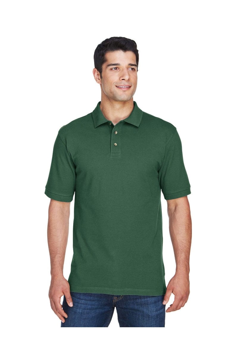 Harriton Polos/Knits XS / Dark Green Harriton M200: Men's 6 oz. Ringspun Cotton Pique Short-Sleeve Polo