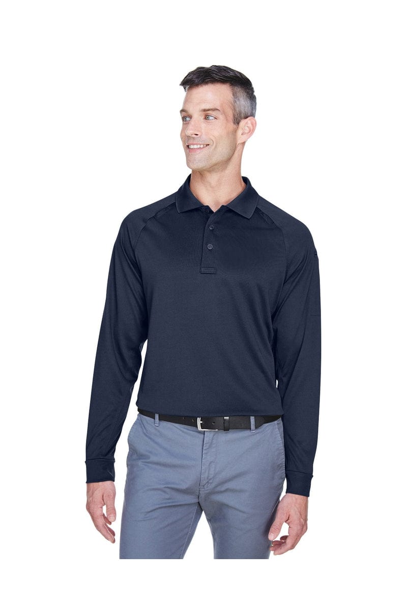 Harriton Polos/Knits XS / Dark Navy Harriton M211L: Men's Tactical Long-Sleeve Performance Polo