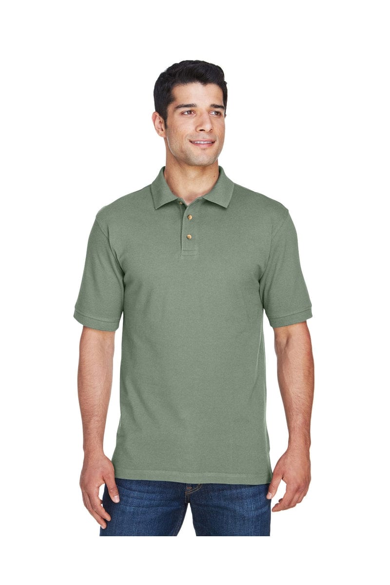 Harriton Polos/Knits XS / Dill Harriton M200: Men's 6 oz. Ringspun Cotton Pique Short-Sleeve Polo