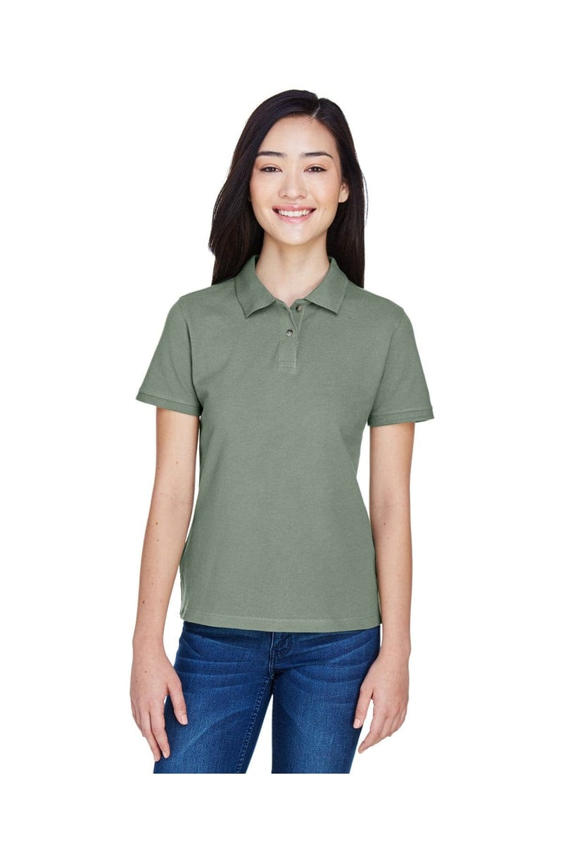 Harriton Polos/Knits XS / Dill Harriton M200W: Ladies' 6 oz. Ringspun Cotton Pique Short-Sleeve Polo