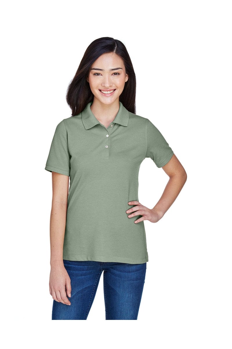 Harriton Polos/Knits XS / Dill Harriton M265W: Ladies' 5.6 oz. Easy Blend(tm) Polo