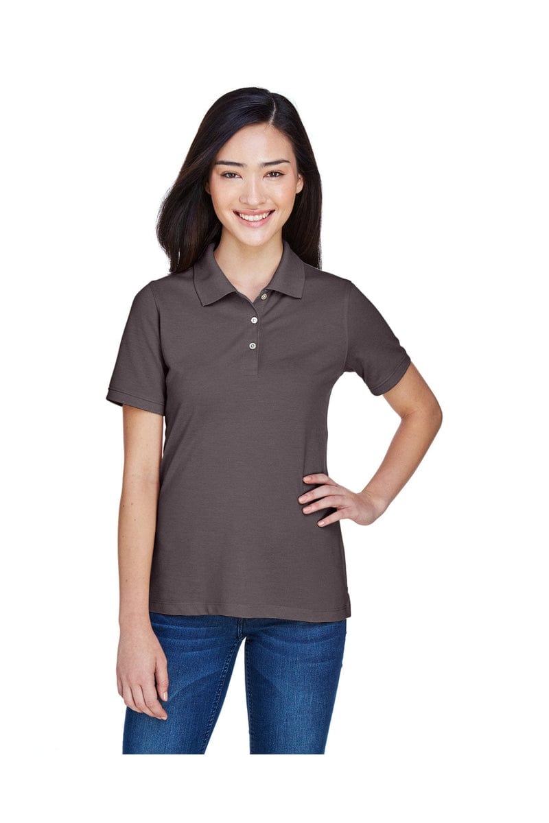 Harriton Polos/Knits XS / Espresso Harriton M265W: Ladies' 5.6 oz. Easy Blend(tm) Polo