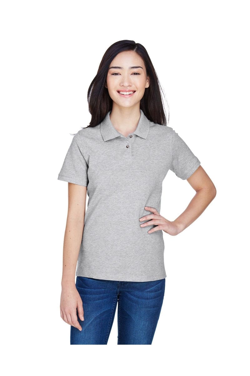 Harriton Polos/Knits XS / Grey Heather Harriton M200W: Ladies' 6 oz. Ringspun Cotton Pique Short-Sleeve Polo
