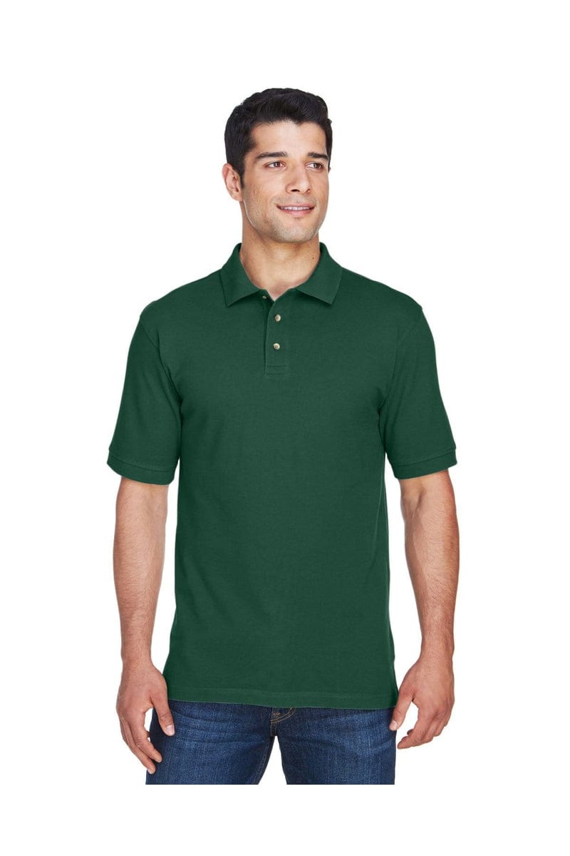Harriton Polos/Knits XS / Hunter Harriton M200: Men's 6 oz. Ringspun Cotton Pique Short-Sleeve Polo