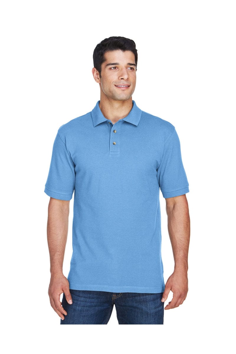 Harriton Polos/Knits XS / Lt College Blue Harriton M200: Men's 6 oz. Ringspun Cotton Pique Short-Sleeve Polo