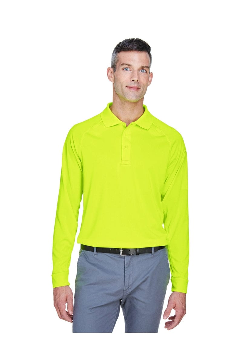 Harriton Polos/Knits XS / Safety Yellow Harriton M211L: Men's Tactical Long-Sleeve Performance Polo