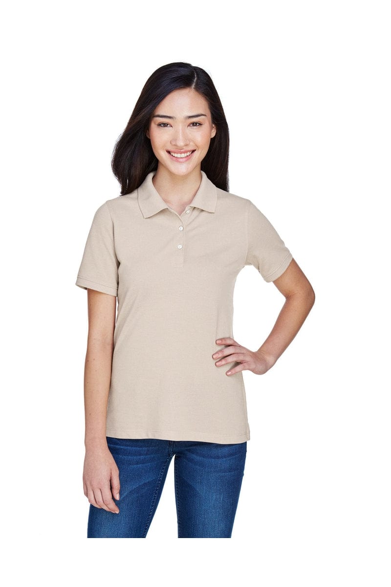 Harriton Polos/Knits XS / Stone Harriton M265W: Ladies' 5.6 oz. Easy Blend(tm) Polo