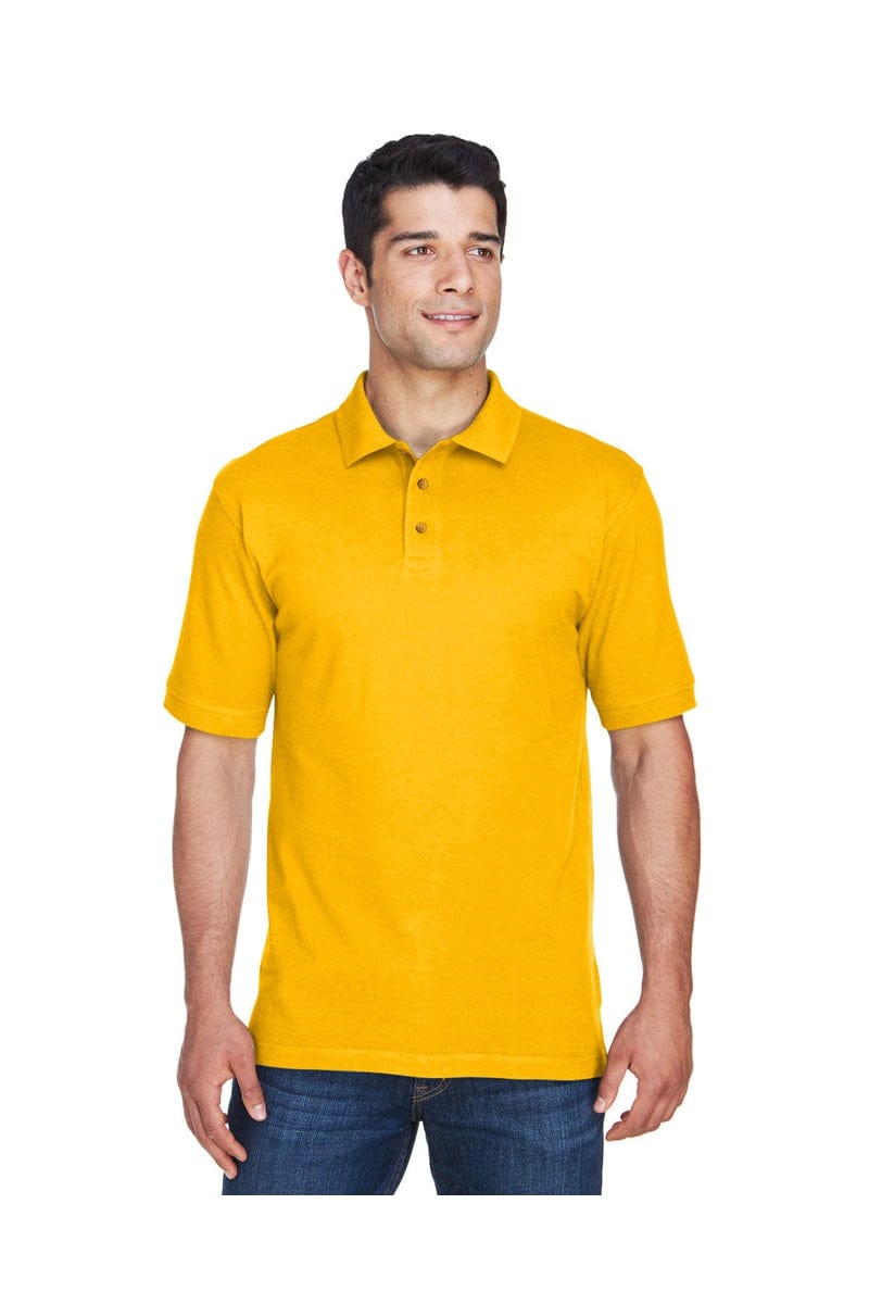 Harriton Polos/Knits XS / Sunray Yellow Harriton M200: Men's 6 oz. Ringspun Cotton Pique Short-Sleeve Polo, Basic Colors