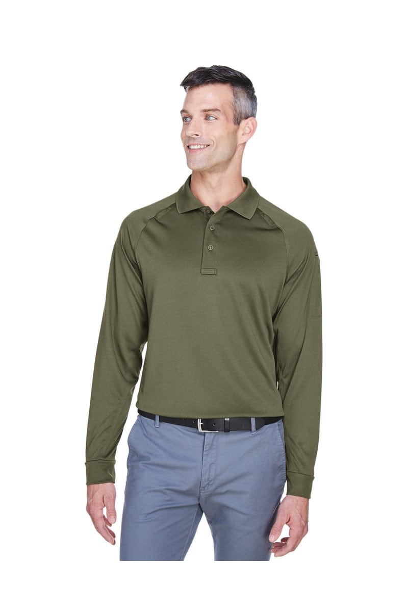 Harriton Polos/Knits XS / Tactical Green Harriton M211L: Men's Tactical Long-Sleeve Performance Polo