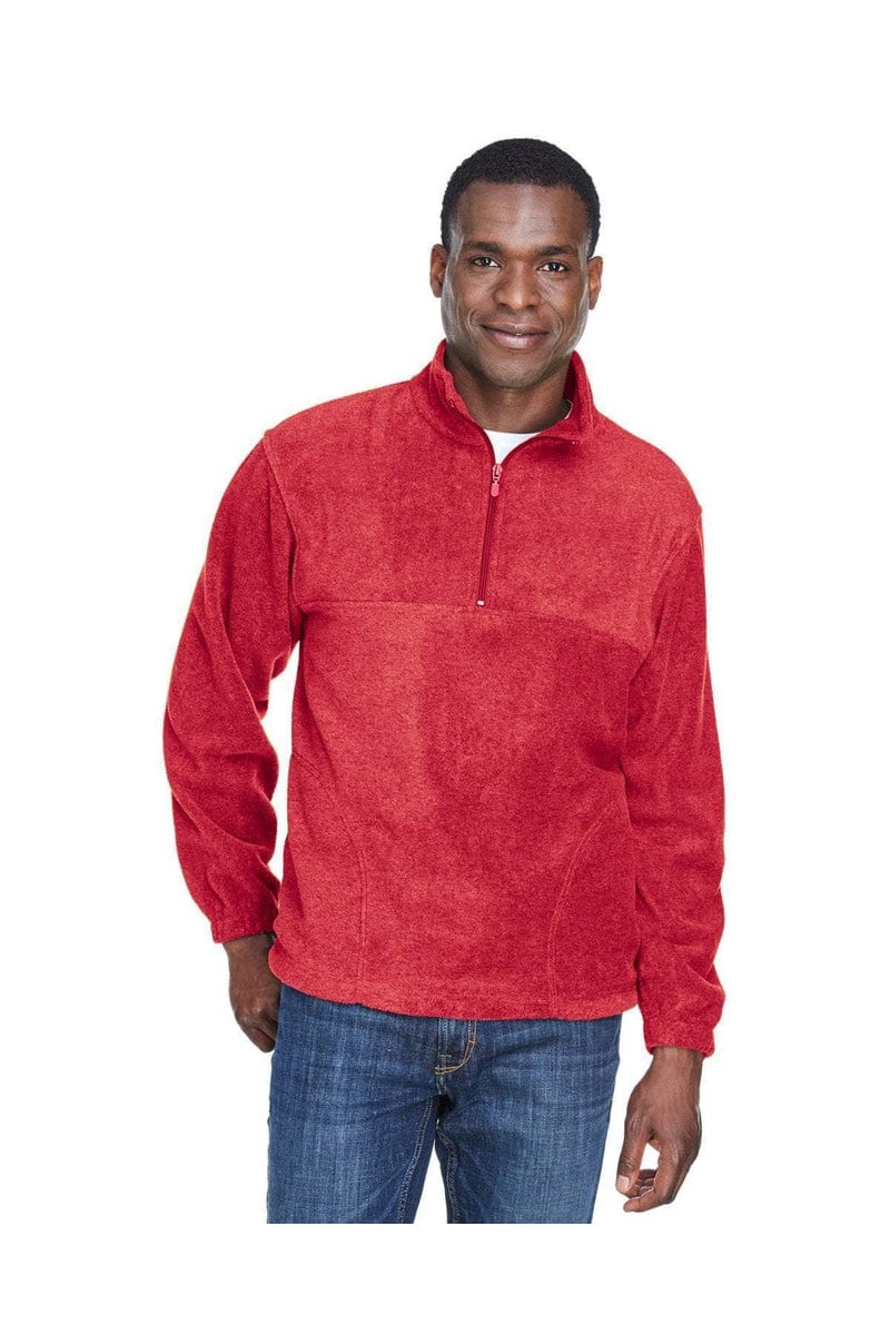 Harriton M980 Adult 8 oz. Quarter Zip Fleece Pullover Bulkthreads Bulkthreads