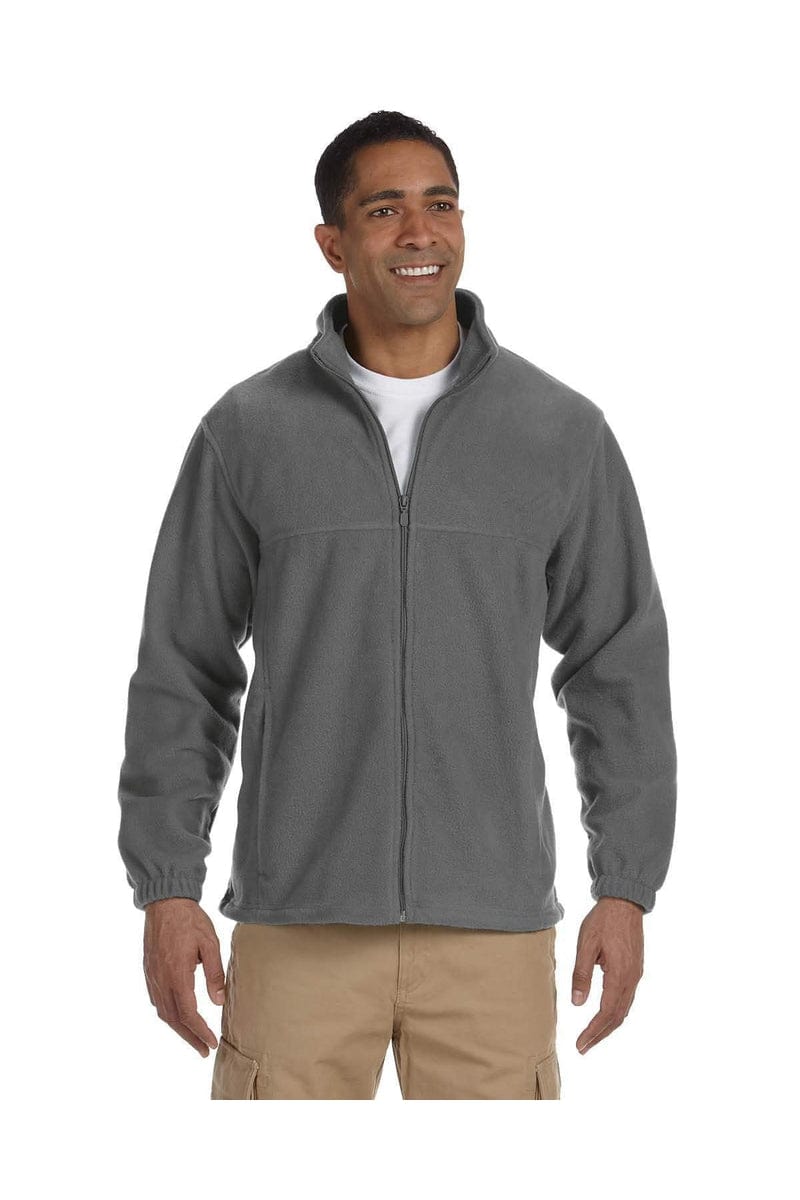 Harriton Sweatshirts/Fleece XLT / Charcoal Harriton M990T: Men's Tall 8 oz. Full-Zip Fleece