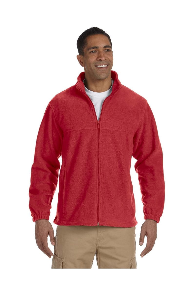 Harriton Sweatshirts/Fleece XLT / Red Harriton M990T: Men's Tall 8 oz. Full-Zip Fleece