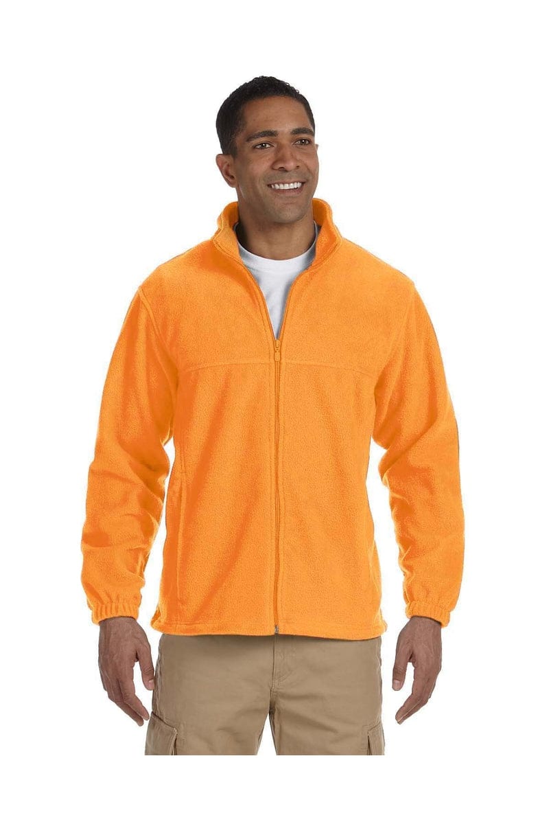 Harriton Sweatshirts/Fleece XLT / Safety Orange Harriton M990T: Men's Tall 8 oz. Full-Zip Fleece
