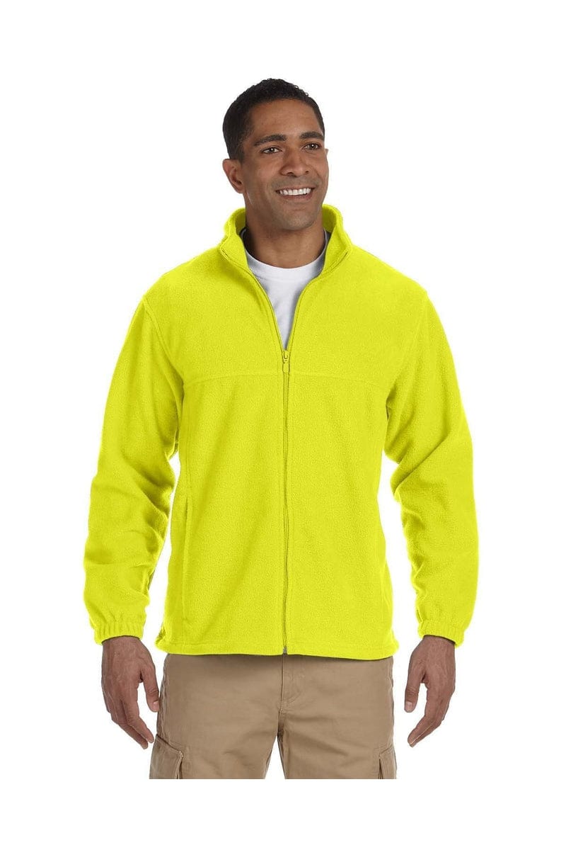 Harriton Sweatshirts/Fleece XLT / Safety Yellow Harriton M990T: Men's Tall 8 oz. Full-Zip Fleece
