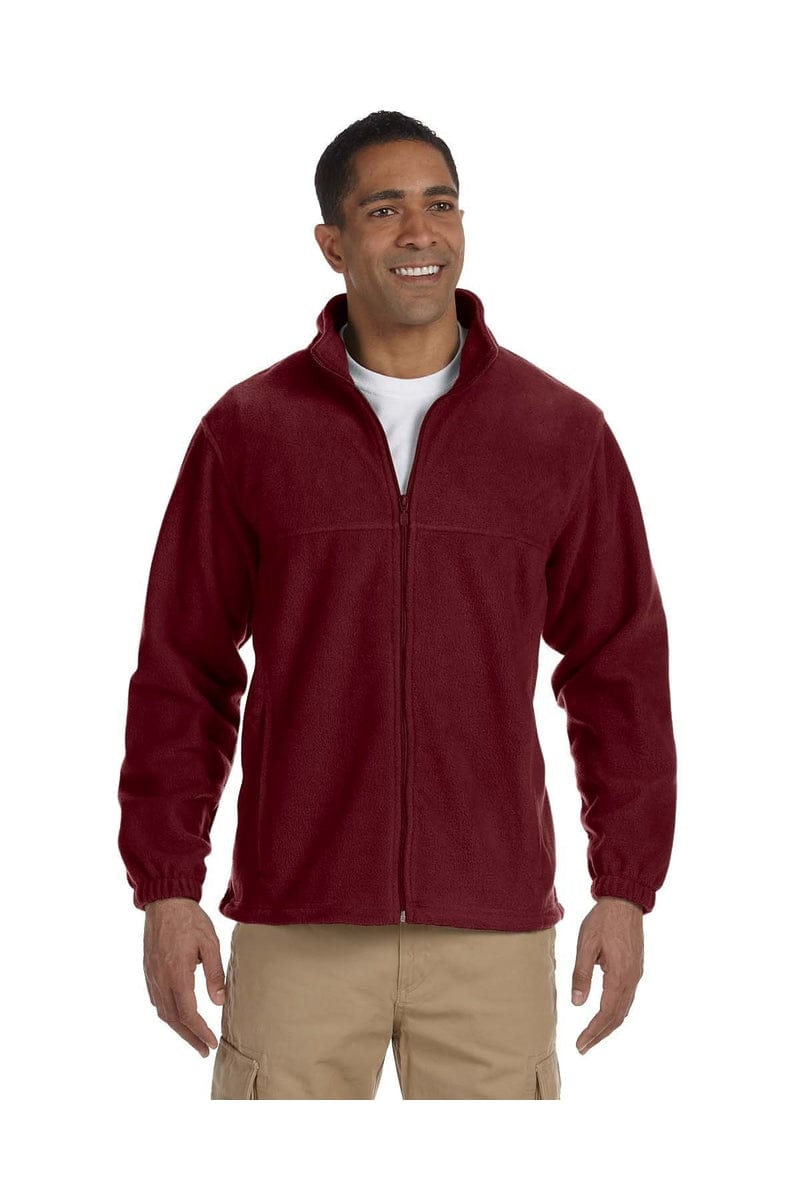 Harriton Sweatshirts/Fleece XLT / Wine Harriton M990T: Men's Tall 8 oz. Full-Zip Fleece