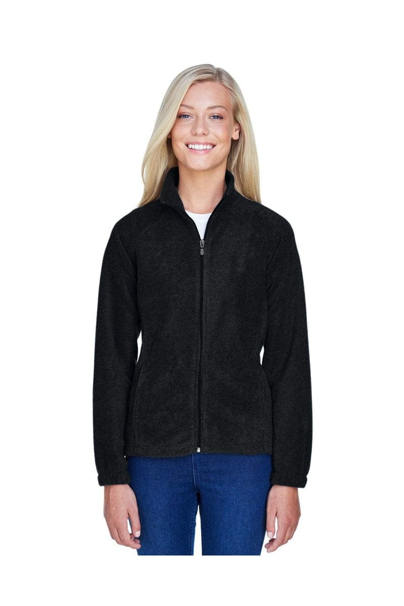 Harriton Sweatshirts/Fleece XS / Black Harriton M990W: Ladies' 8 oz. Full-Zip Fleece