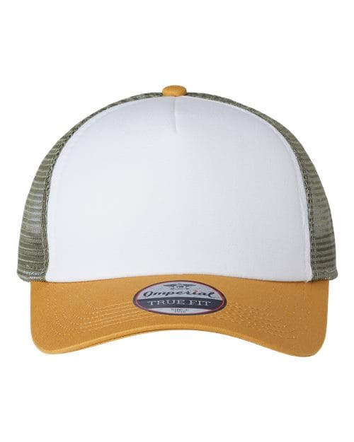 Imperial 10659 Adjustable / White/ Wheat/ Elmwood 1287-North Country Trucker Cap