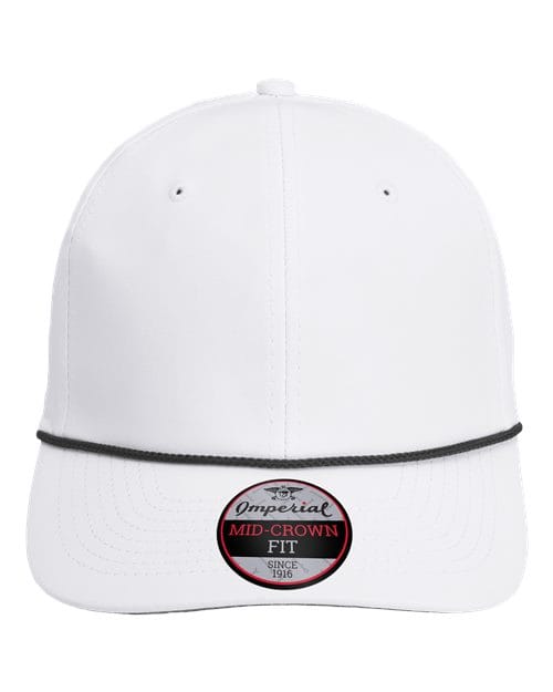 Imperial 11377 Adjustable / White/ Black 7054-The Wingman Cap
