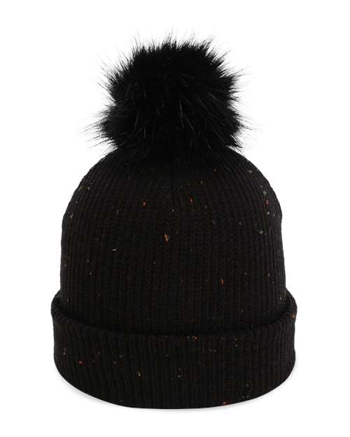 Imperial 11612 One Size / Black 6014-The Montage Pom Cuffed Beanie