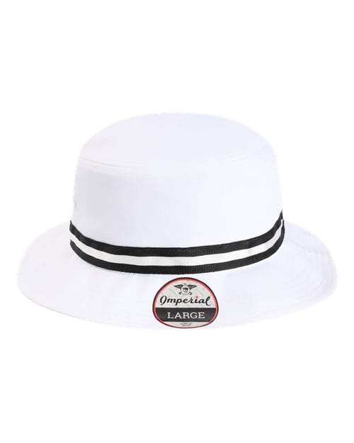 Imperial 12204 One Size / White/ Black 1371P-The Oxford Performance Bucket Hat
