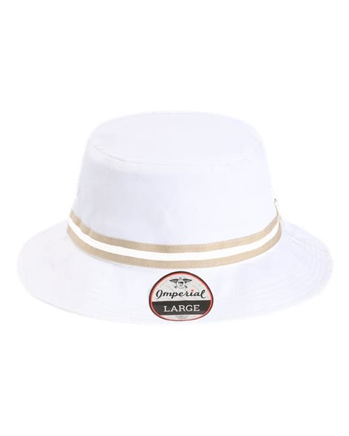 Imperial 12204 One Size / White/ Khaki 1371P-The Oxford Performance Bucket Hat