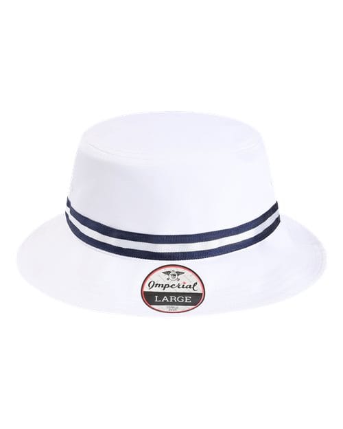 Imperial 12204 One Size / White/ Navy 1371P-The Oxford Performance Bucket Hat