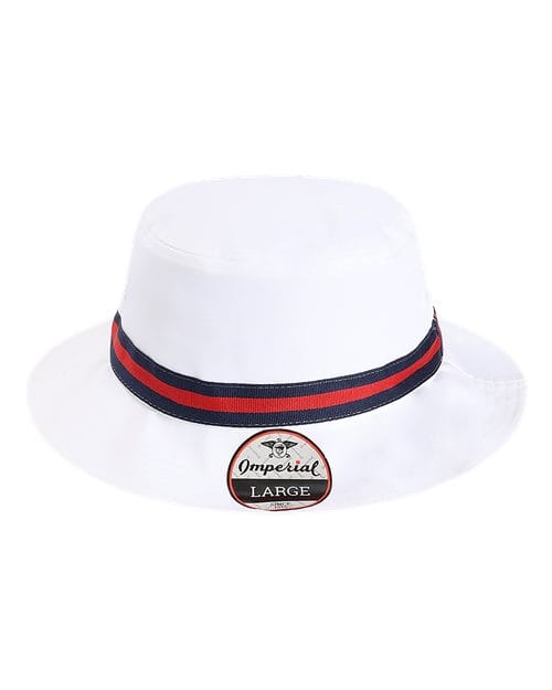 Imperial 12204 One Size / White/ Navy/ Red 1371P-The Oxford Performance Bucket Hat