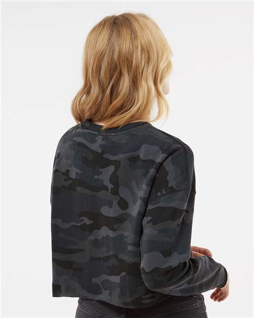 Independent Trading Co. 11071 AFX24CRP: Women's Lightweight Crop Crewneck Sweatshirt