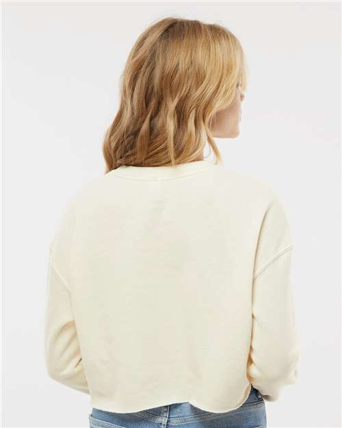 Independent Trading Co. 11071 AFX24CRP: Women's Lightweight Crop Crewneck Sweatshirt