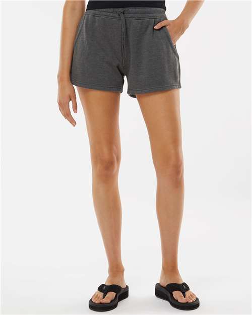 Independent Trading Co. PRM20SRT-Women’s Lightweight California Wave Wash Fleece Shorts in 
