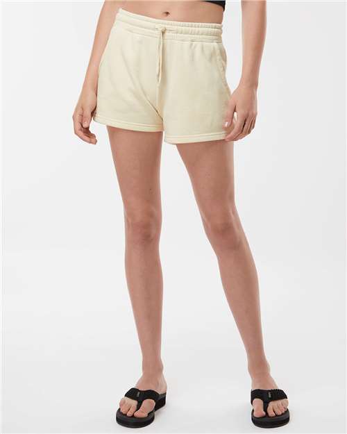 Independent Trading Co. PRM20SRT-Women’s Lightweight California Wave Wash Fleece Shorts in 