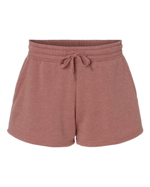 Independent Trading Co. PRM20SRT-Women’s Lightweight California Wave Wash Fleece Shorts in Dusty Rose