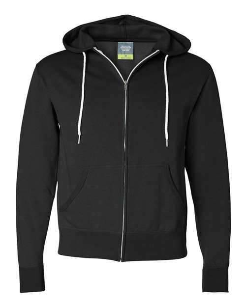 Independent Trading Co. 1616 AFX90UNZ: Unisex Lightweight Full-Zip Hooded Sweatshirt